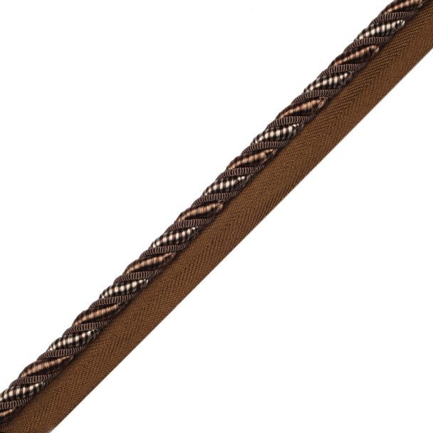 3/8" Aurelia Cord with Tape - Chocolate