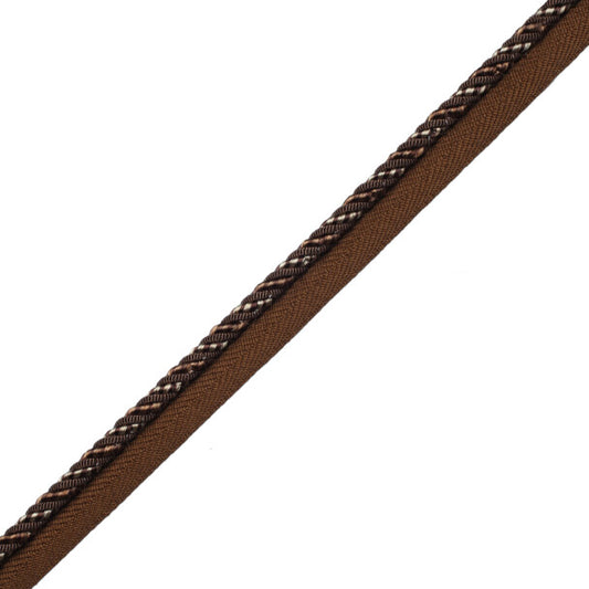1/4" Aurelia Cord with Tape - Chocolate