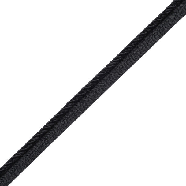 1/4" Aurelia Cord with Tape - Onyx