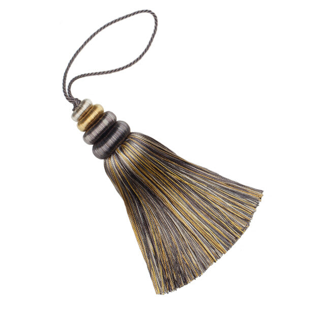Aurelia Key Tassel - Charcoal / Citron