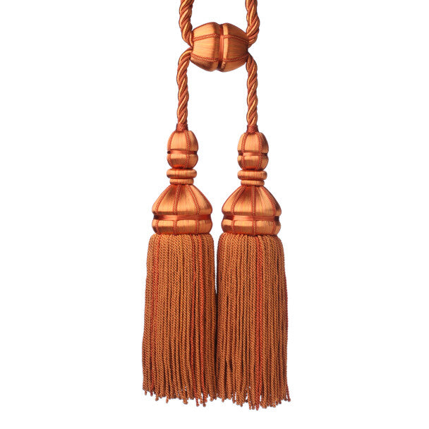 Aurelia Double Tassel Tieback - Tangerine