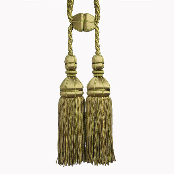 Aurelia Double Tassel Tieback - Apple Green