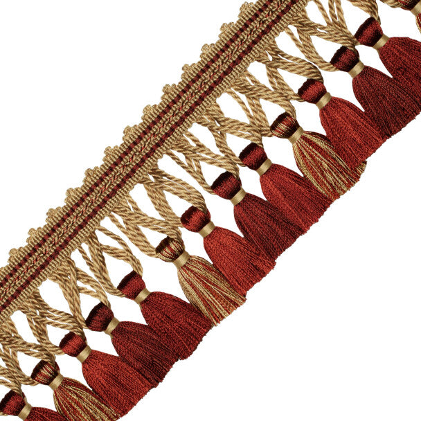 Aurelia Tassel Fringe - Bordeaux / Gold
