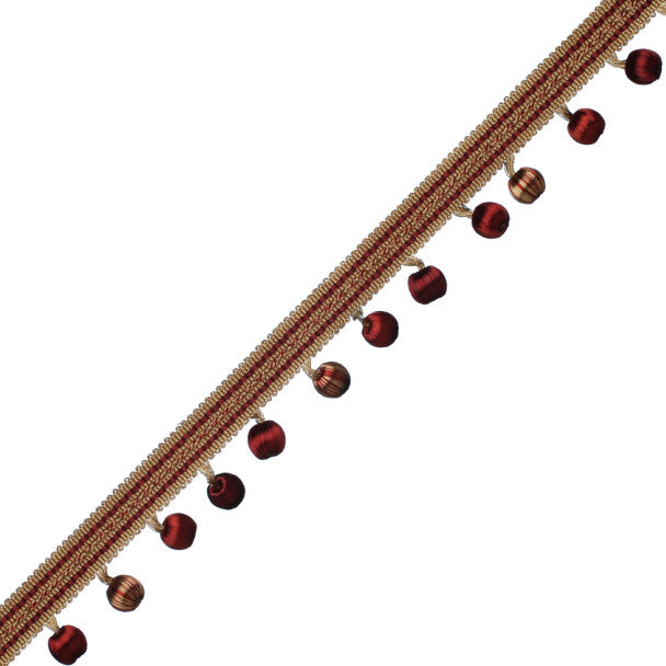Aurelia Beaded Fringe - Bordeaux / Gold