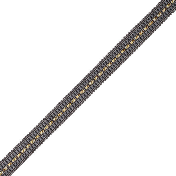 1/2" Aurelia Gimp - Charcoal / Citron