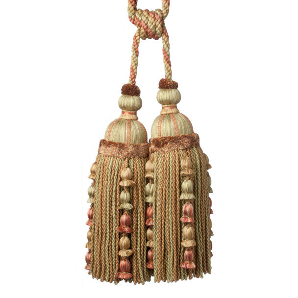 Kensington Double Tassel Tieback - Rhubarb