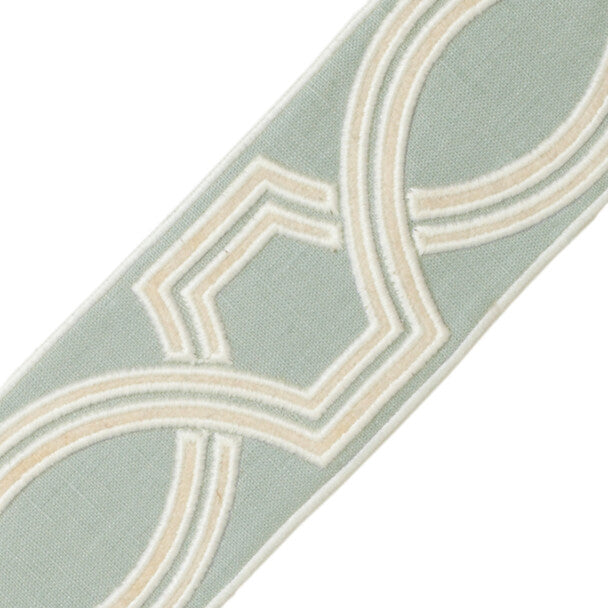 2.75" Ogee Embroidered Border - Wedgewood