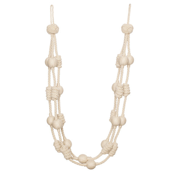 Harbour Beaded & Knotted Holdback - Sand Dune