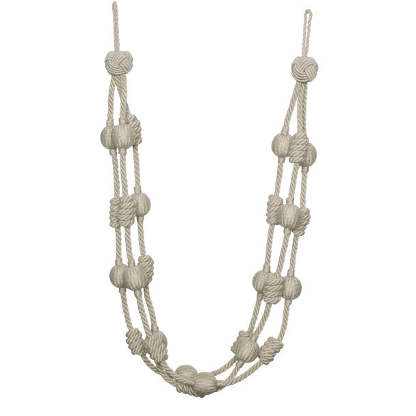 Harbour Beaded & Knotted Holdback - Flax