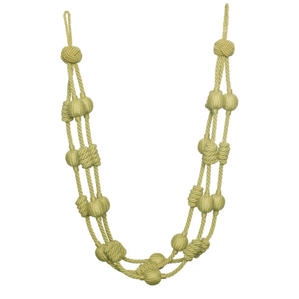 Harbour Beaded & Knotted Holdback - Kelp
