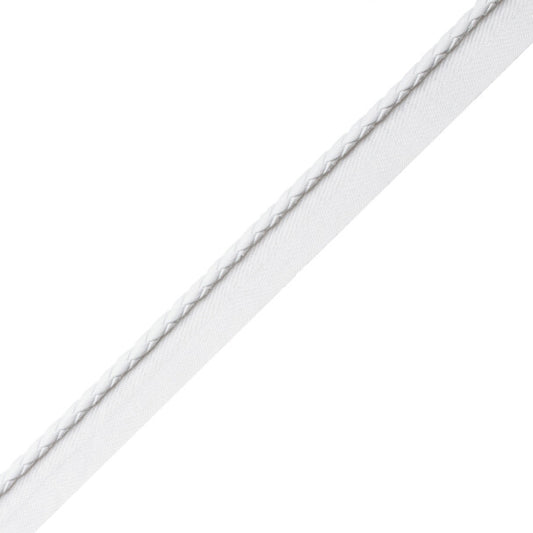 Braided Leather Cord with Tape - Winter White