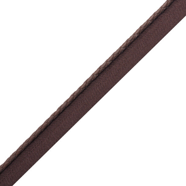 Braided Leather Cord with Tape - Hazelnut