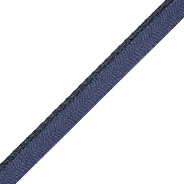 Braided Leather Cord with Tape - Midnight