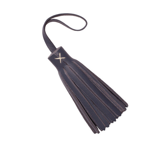 Toscana Leather Key Tassel - Indigo