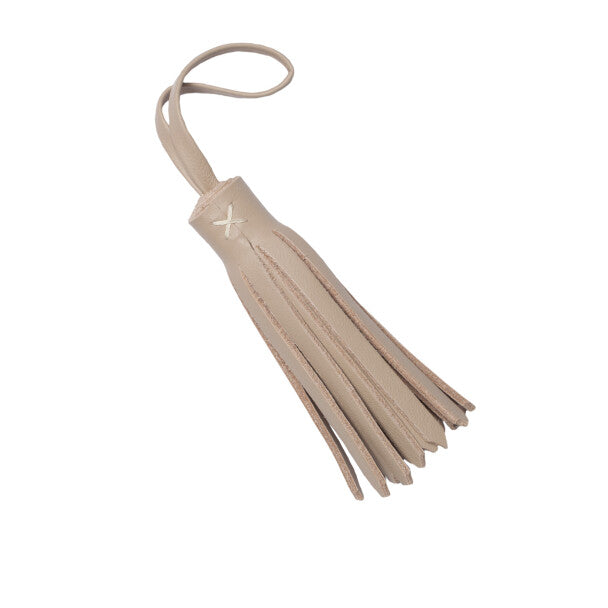 Toscana Leather Key Tassel - Wet Sand