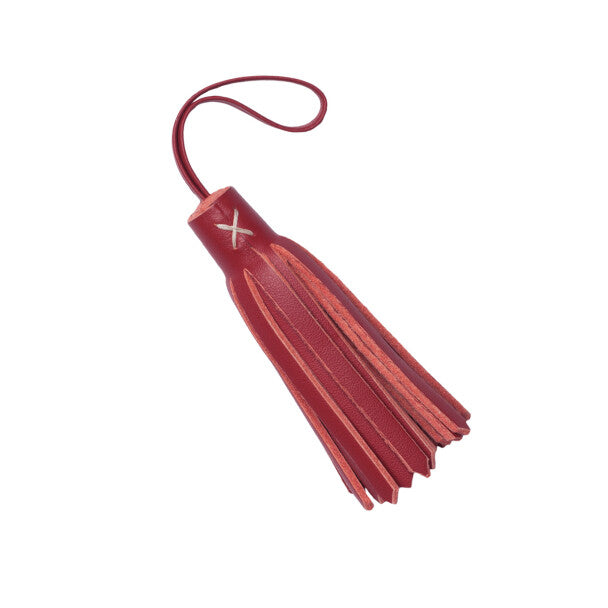 Toscana Leather Key Tassel - Garnet