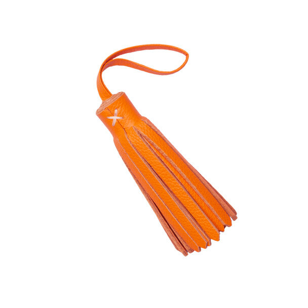 Toscana Leather Key Tassel - Pumpkin
