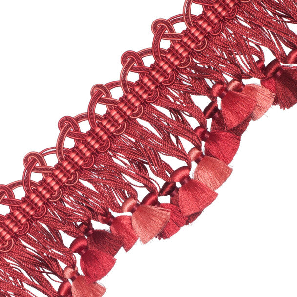 Palais Scalloped Tassel Fringe - Claret
