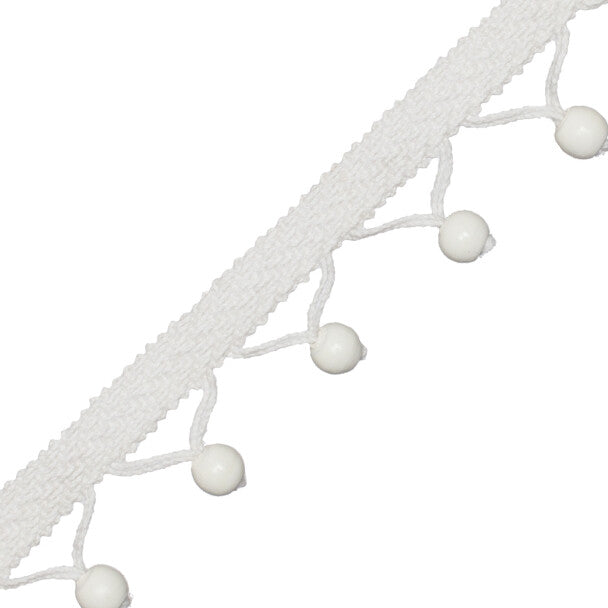 Seychelles Wood Bead Fringe - Cloud