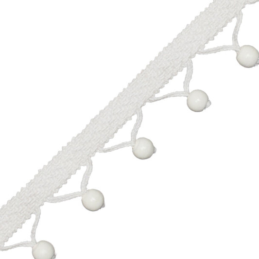 Seychelles Wood Bead Fringe - Cloud