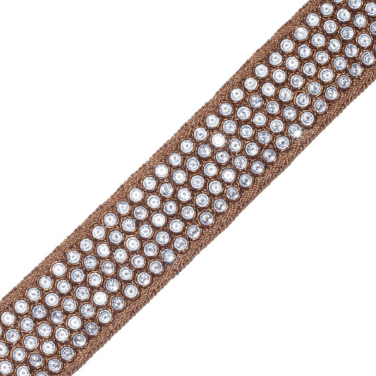 Artemis Glass Beaded Border - Copper