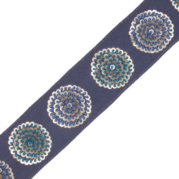 Astra Embroidered Border - Royal Blue