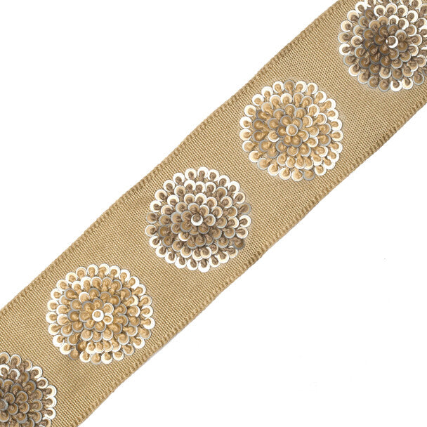 Astra Embroidered Border - Celery