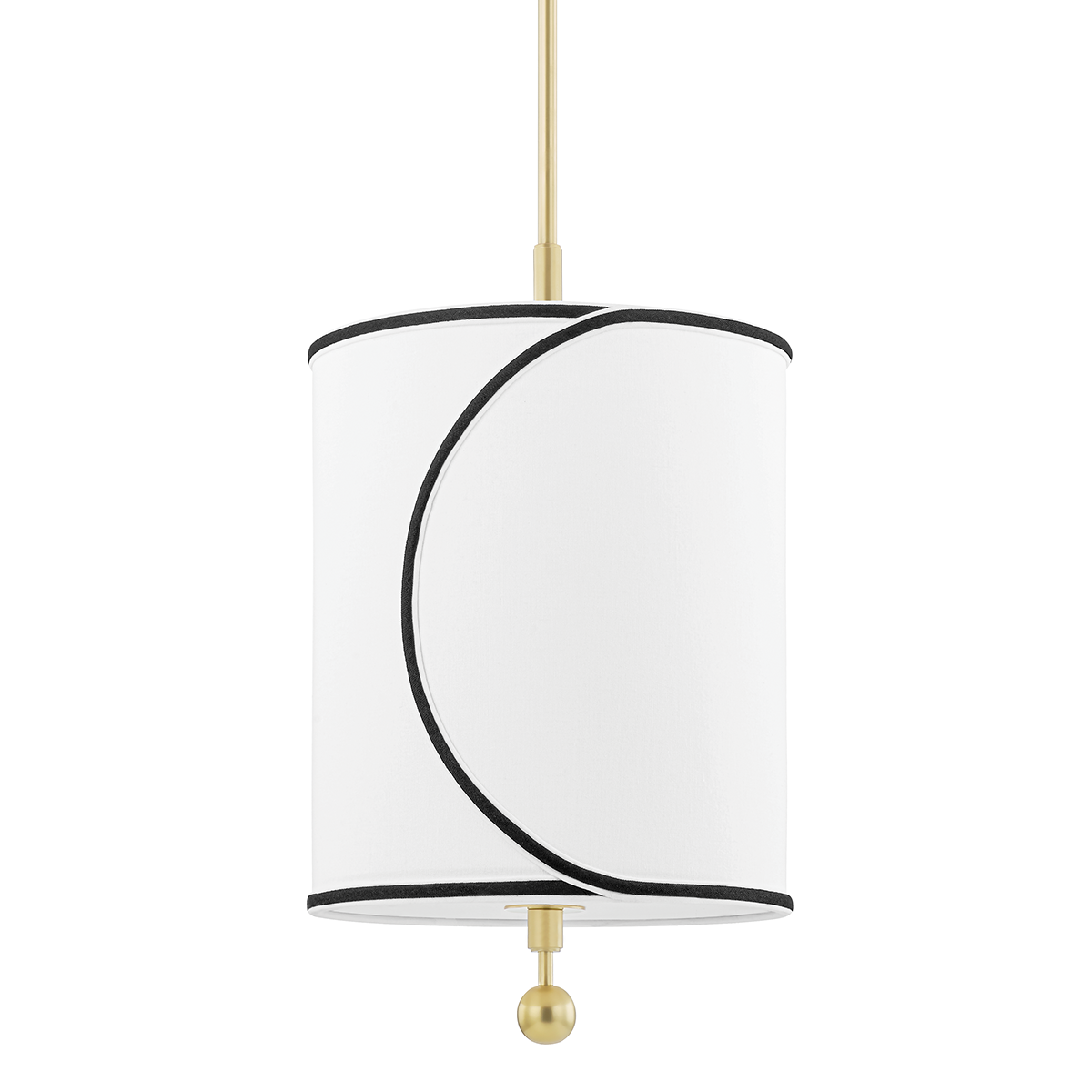 Zara Pendant Light Small in White Linen
