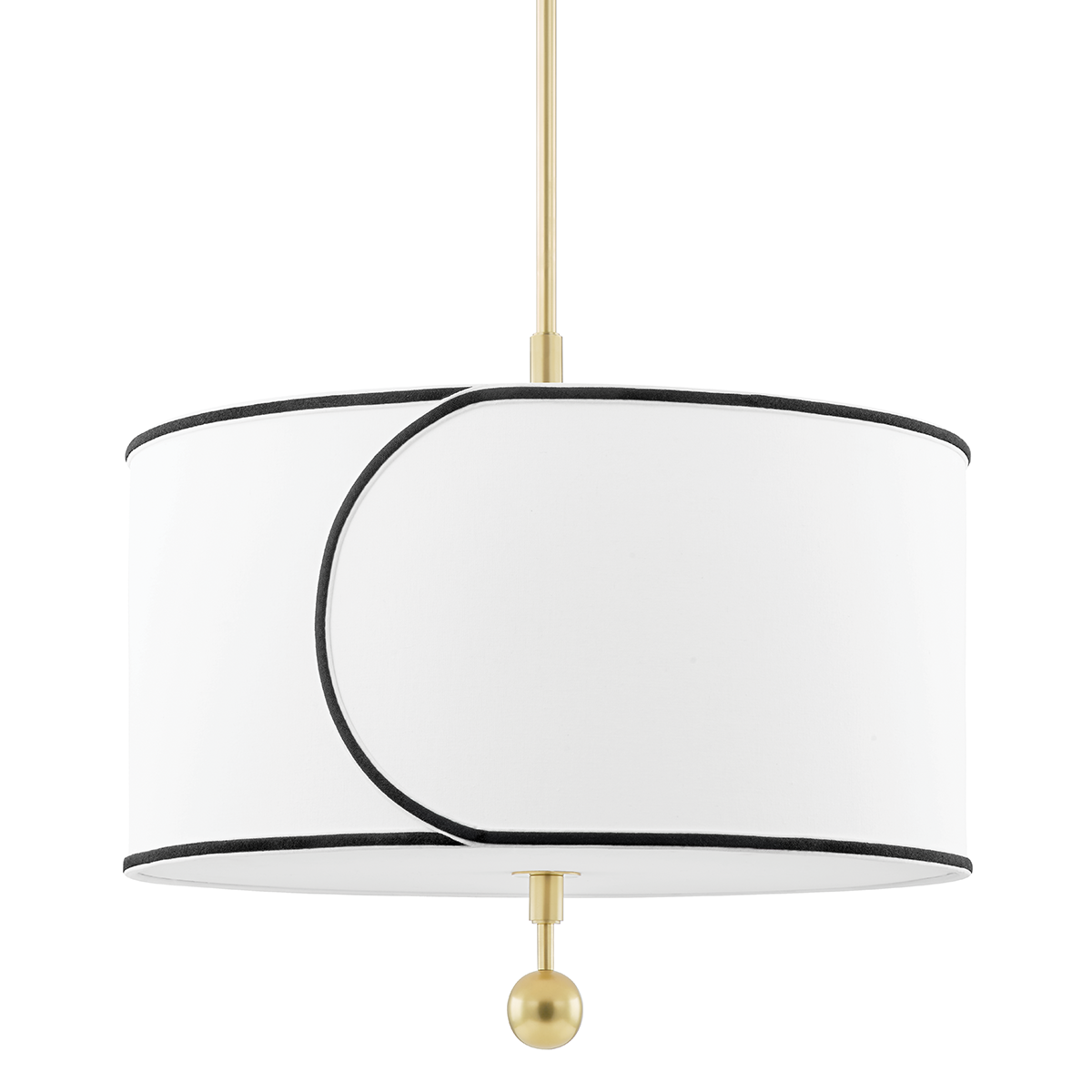 Zara Pendant Light Large in White Linen