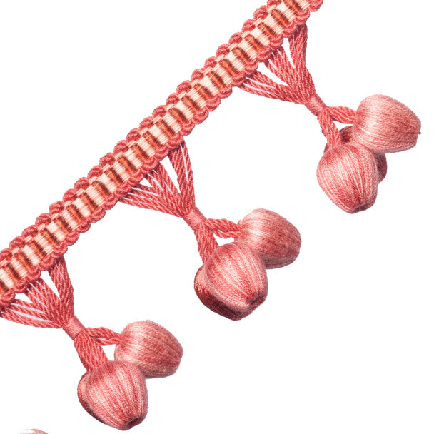 Calisto Triple Bead Fringe - Coral