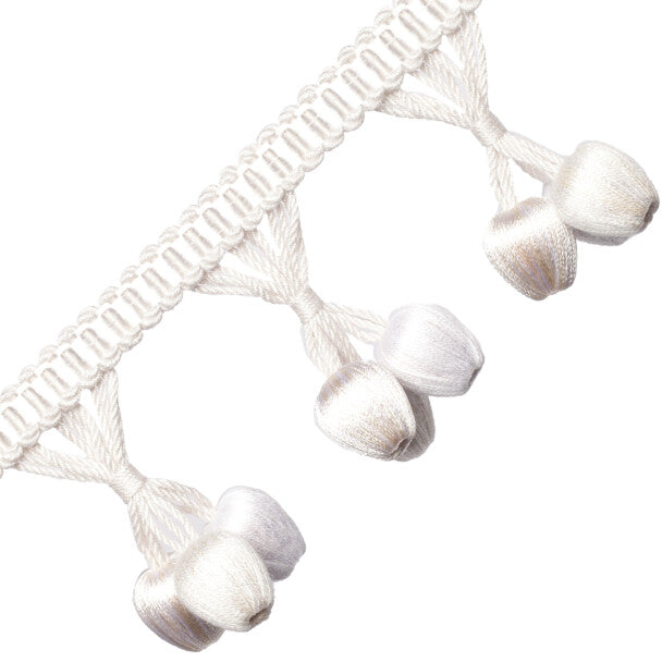 Calisto Triple Bead Fringe - Alabaster