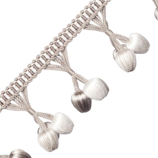 Calisto Triple Bead Fringe - Fog