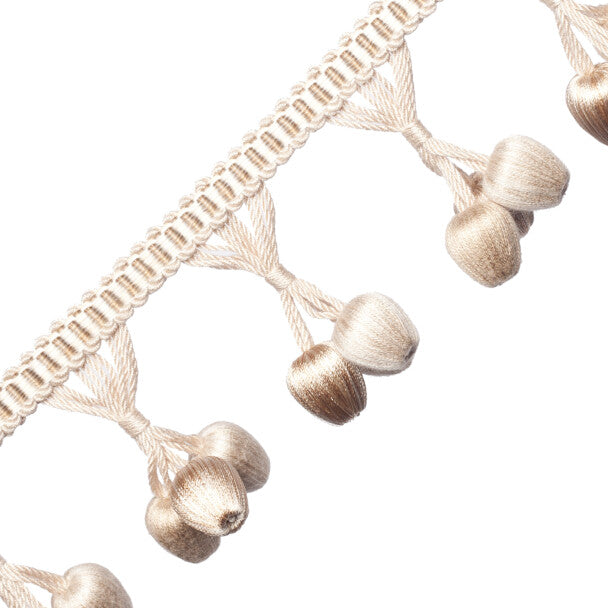 Calisto Triple Bead Fringe - Bisque