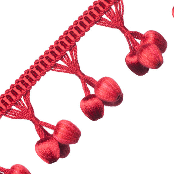 Calisto Triple Bead Fringe - Crimson