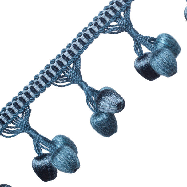 Calisto Triple Bead Fringe - Indigo