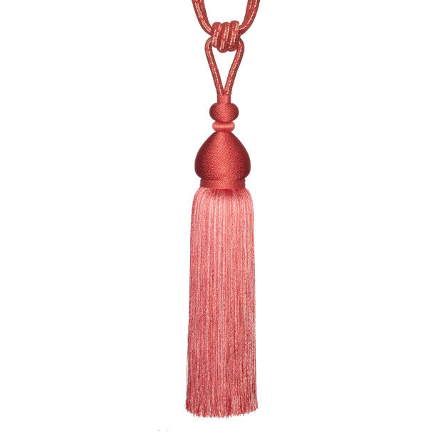 Calisto Single Tassel Tieback - Coral