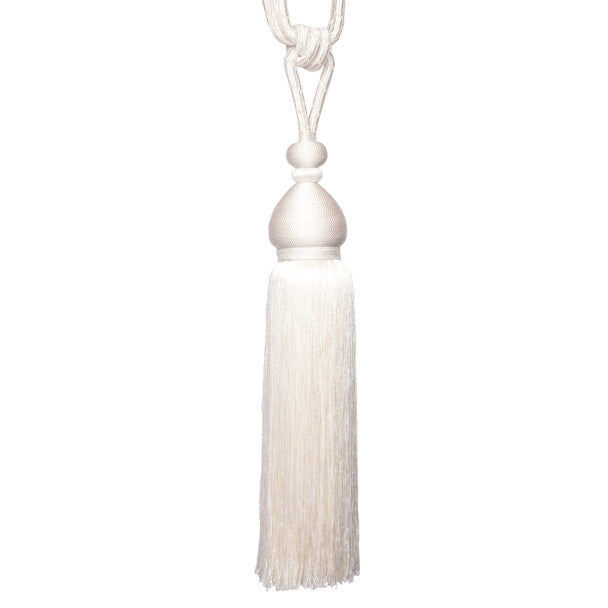 Calisto Single Tassel Tieback - Alabaster