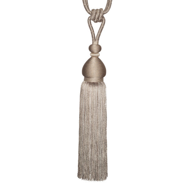 Calisto Single Tassel Tieback - Bisque