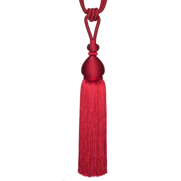 Calisto Single Tassel Tieback - Crimson