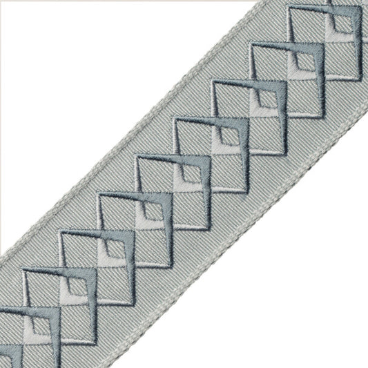 Heko Embroidered Border - Sea Glass