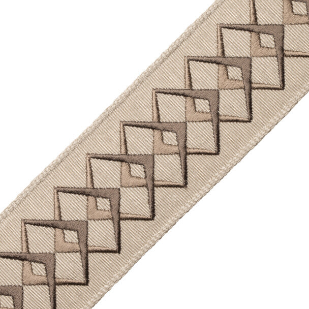 Heko Embroidered Border - Shitake
