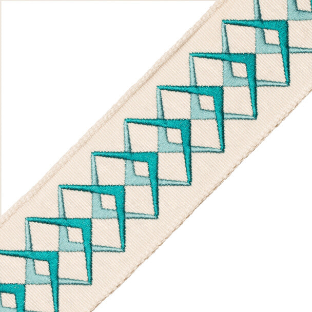 Heko Embroidered Border - Peacock