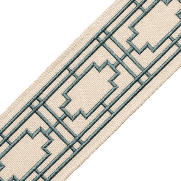Nagoya Embroidered Border - Mineral