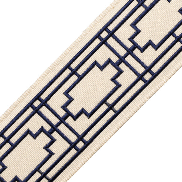 Nagoya Embroidered Border - Ink