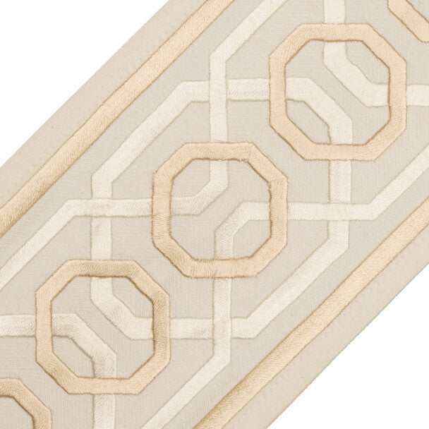 Odori Embroidered Border - Sandstone