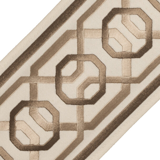 Odori Embroidered Border - Mushroom