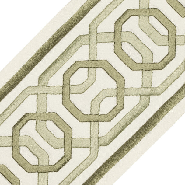 Odori Embroidered Border - Celadon