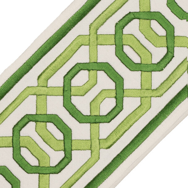 Odori Embroidered Border - Emerald
