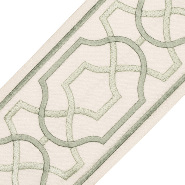 Maru Embroidered Border - Jade