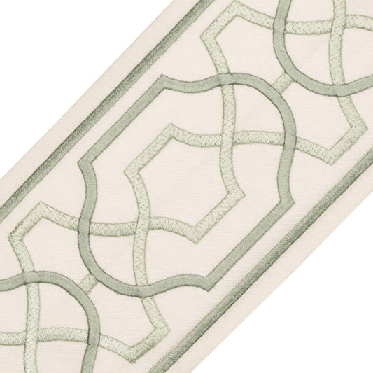 Maru Embroidered Border - Jade